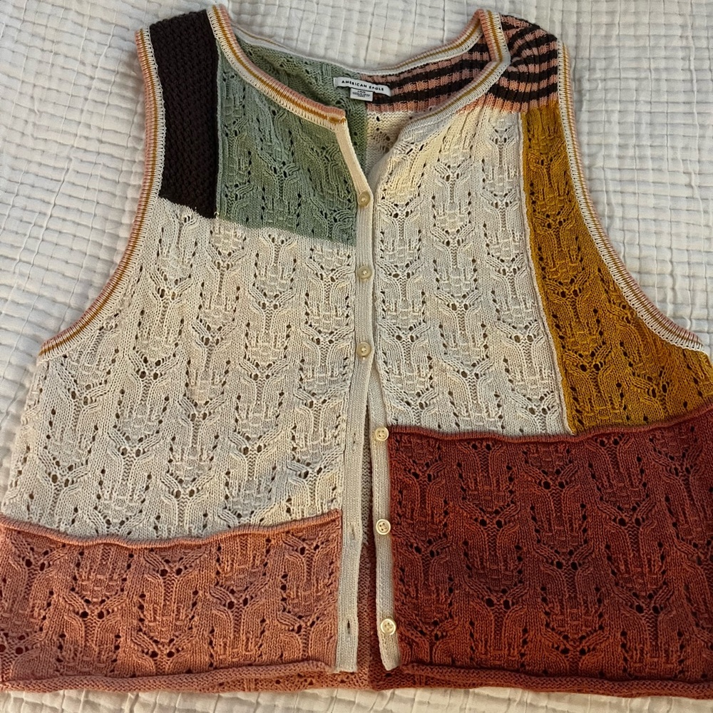 Knit American Eagle Vest